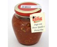 Sugo con pesce spada e pistacchi